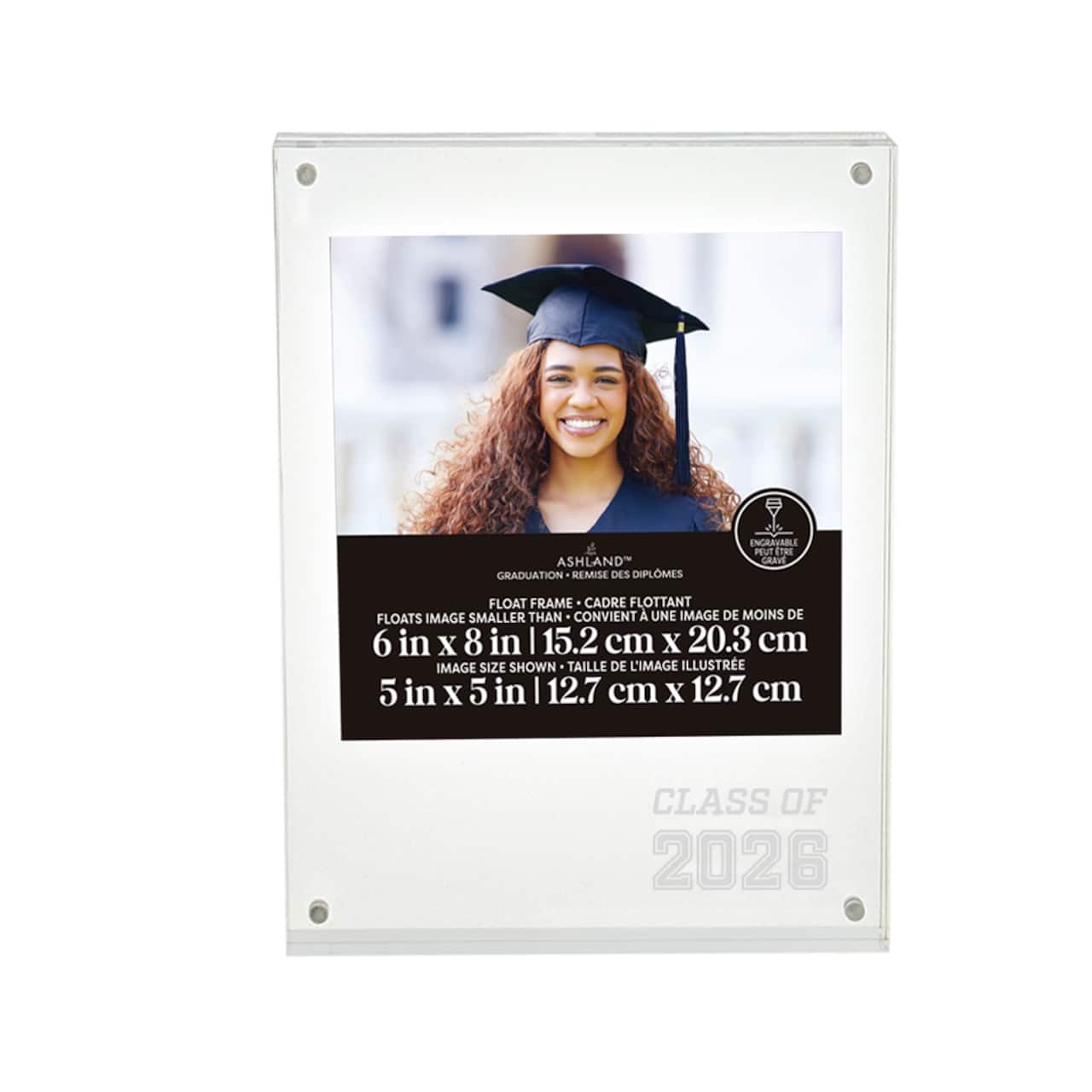 6" x 8" Clear Engravable 2026 Float Frame, Graduation by Ashland®